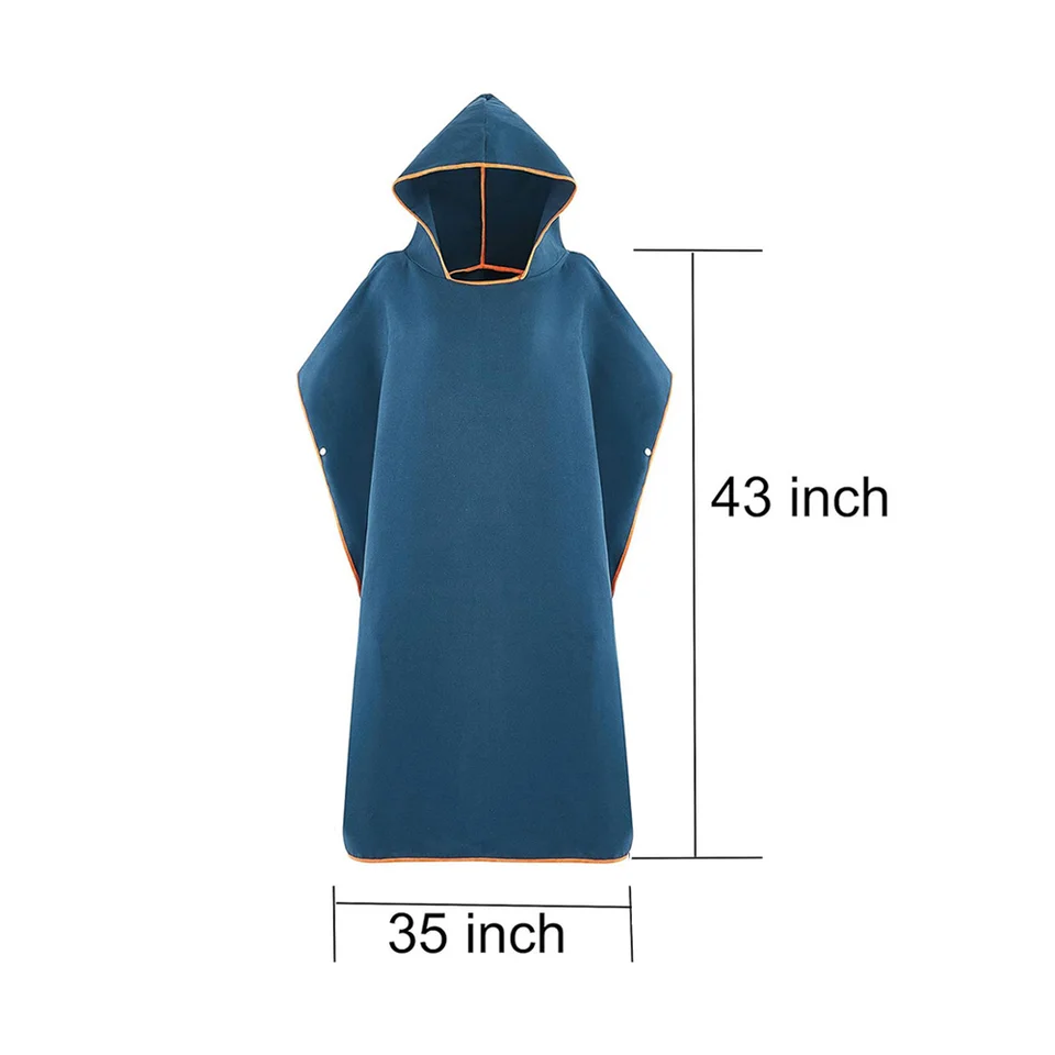 Custom Microfiber Beach Towel Surf Poncho Women Man Ponchos Towels With Mesh Bag