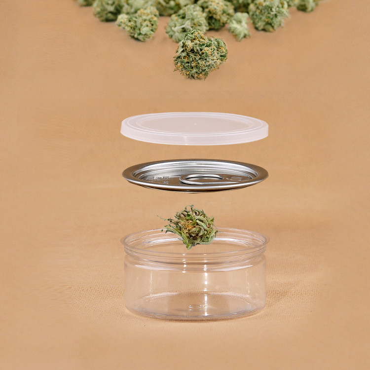 Empty 211 100ML Plastic Transparent Can With Pull Ring Easy Open Lid