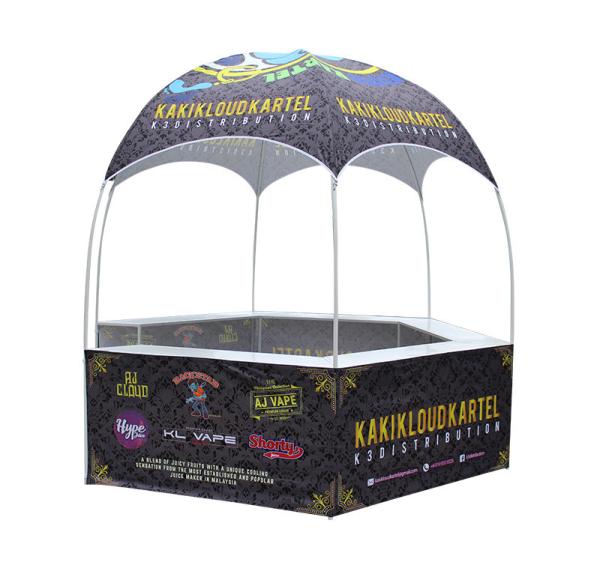 Advertising Outdoor Event Tent White Powder Coated Dye Sublimation Oxford Kiosk