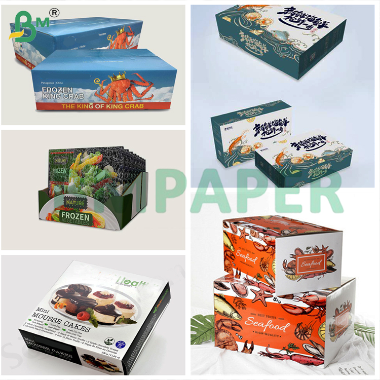 Hard - Sized OBA Free Paperboard For Frozen Food Cartons With PE Coating