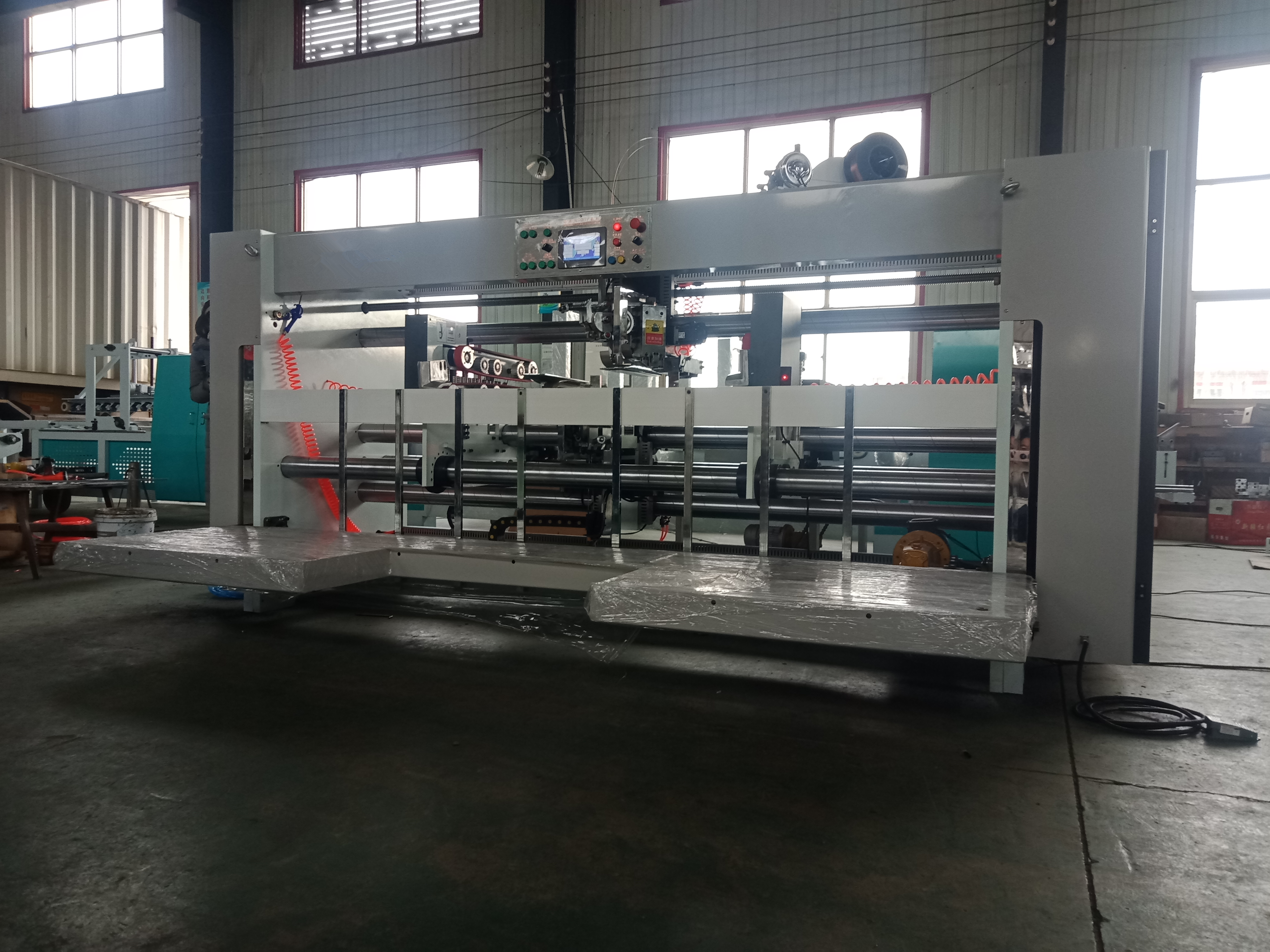 Double Piece Carton Box Stitching Machine Used For Corrugated Paper Board