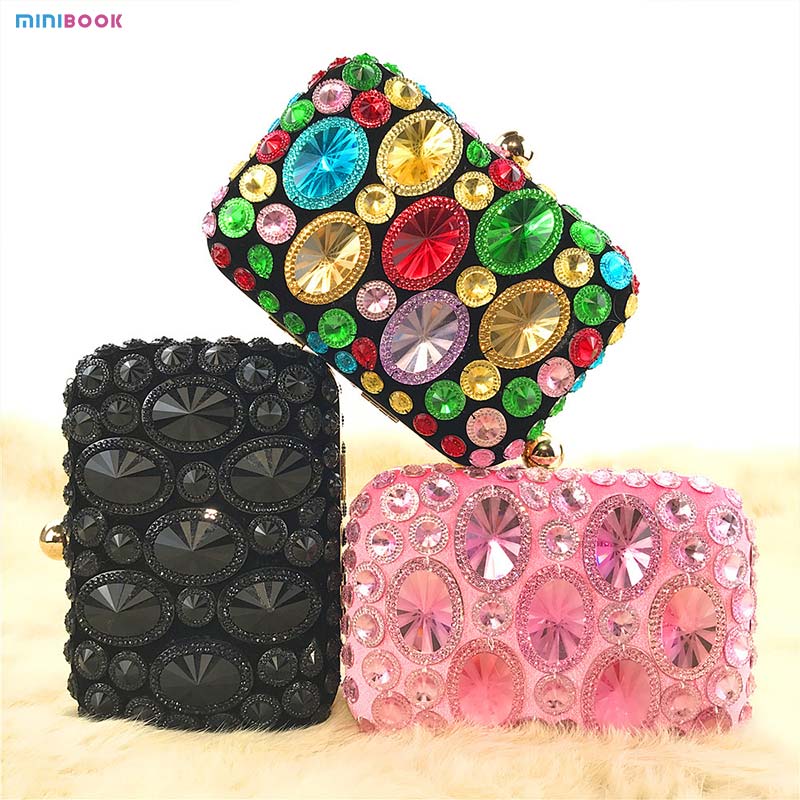 Minibook Luxury Women's Dinner Clutch Handbag Banquet Bag Low MOQ Mix Models Advantage