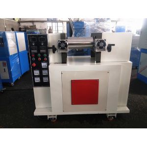 Custom White Color Rubber / Plastic Two Roll Mill , Lab Mixing Mill