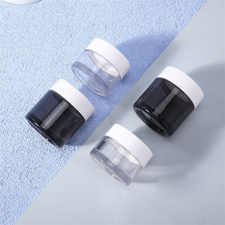 Skincare Acrylic Frosted Jar 15g Cosmetic Silver Cover Cream Jar / Bottle Packaging