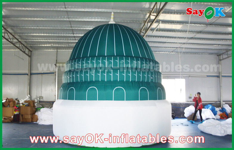 Islam Masjid Shape Custom Advertising Inflatable Temple With All Side Printing Logo