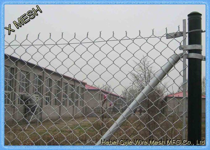 9 Gauge Galvanized / Chain Link Fence Fabric Wire Mesh Fencing SGS Listed