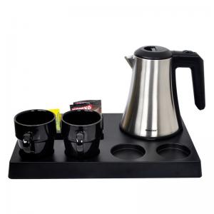  0.8L Stainless Steel Electric Kettle With Coffee Wooden Tray Set Manufactures