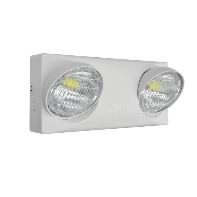 Fire Emergency Lights Rechargeable LED Double-headed Emergency Lights Wholesale Lithium Ion Battery White Li-ion 80 2 X