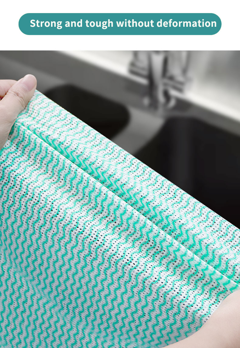 Wavy Line Spunlace Nonwoven Cleaning Wipes For Kitchen Wet Wipes