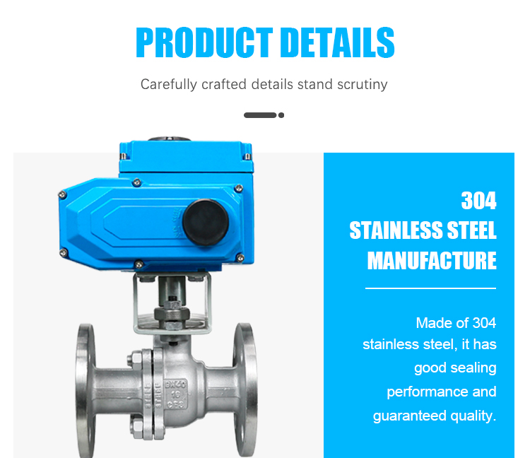 2 Way Electric Motorized Valve 2 Inch 4 Inch SS304 With Electric Actuator