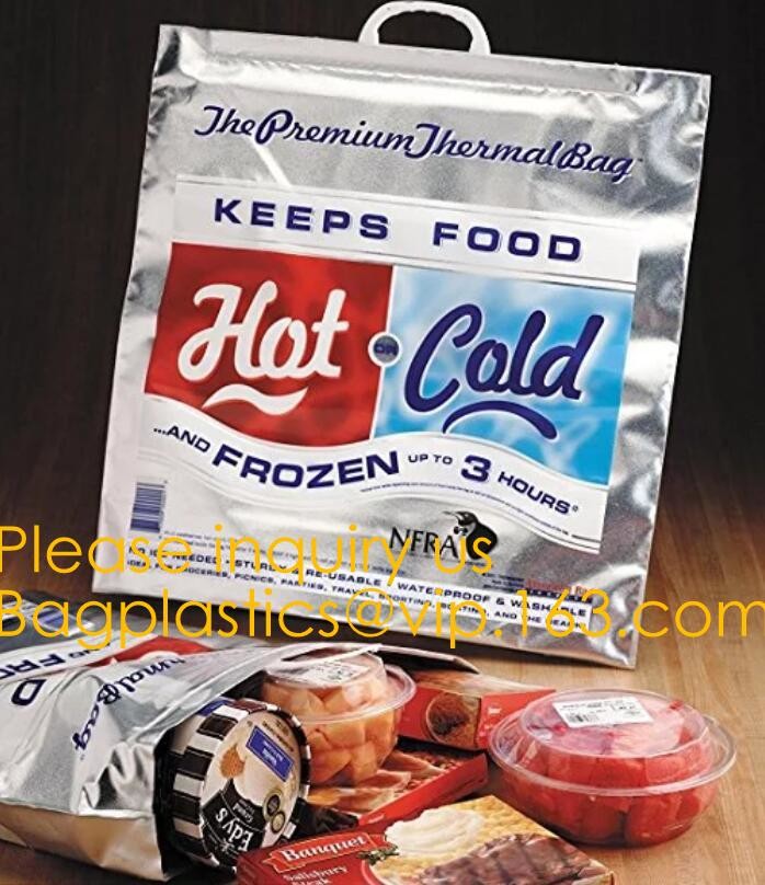 Aluminum Foil Food Use Disposable Cooler Bag Insulated Thermal Bag Organizer Storage Frozen Lunch Bag bagease bagplastic