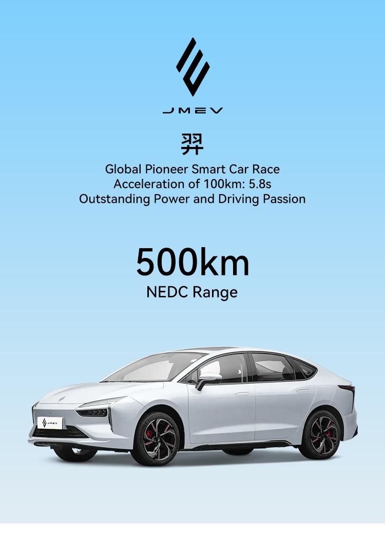 JMEV Yi 4 Wheel Electric Vehicle 140Km/h 0km Used with 60Kwh Battery Capacity and High Speed