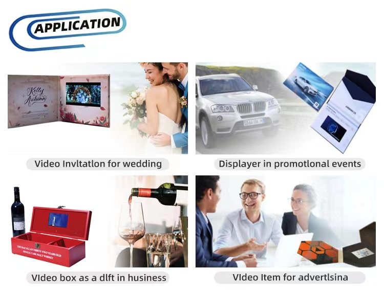 CMYK Personalized Video Brochure Screen Offset Printing