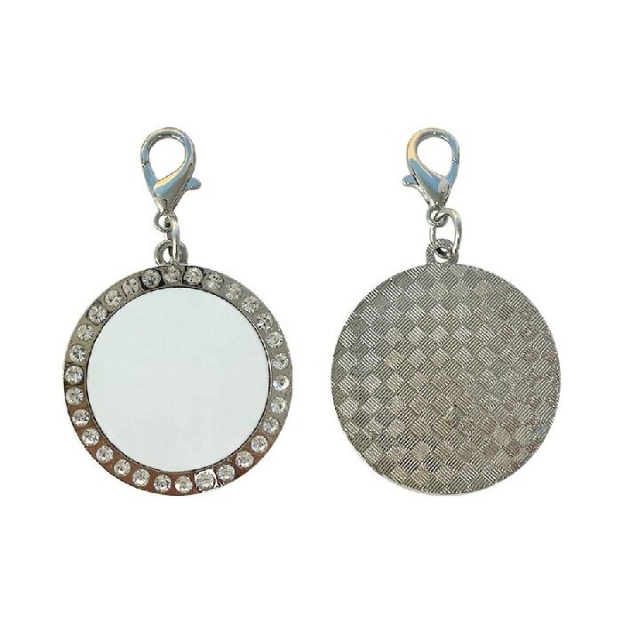 Personalized Aluminum Metal Dog Tag Sublimation Blanks With Diamonds