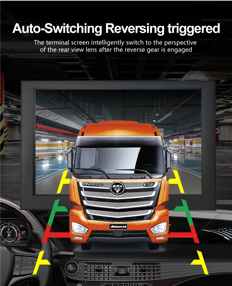 Truck Van Coach School Bus Camera System Car Back Up Camera With Reversing Monitor