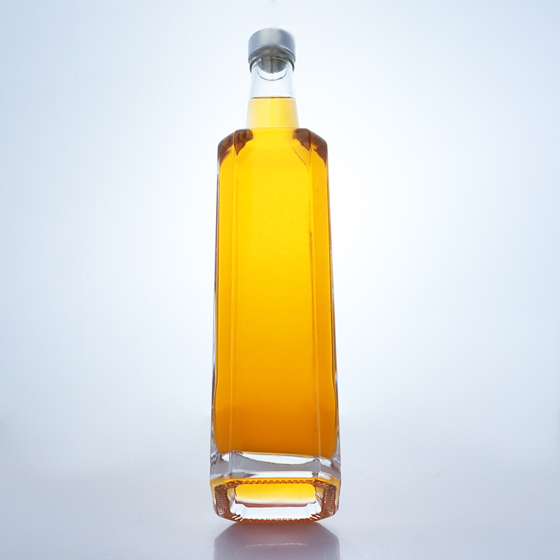500ml 750ml Square Whiskey Vodka Bottles for Screw Top Tequila Glass Liquor Bottles