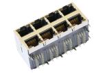 ARJM24A1-A12-AA-CW2 2X4 Port 8P8C RJ45 Female Connector with 10/100 Base-T