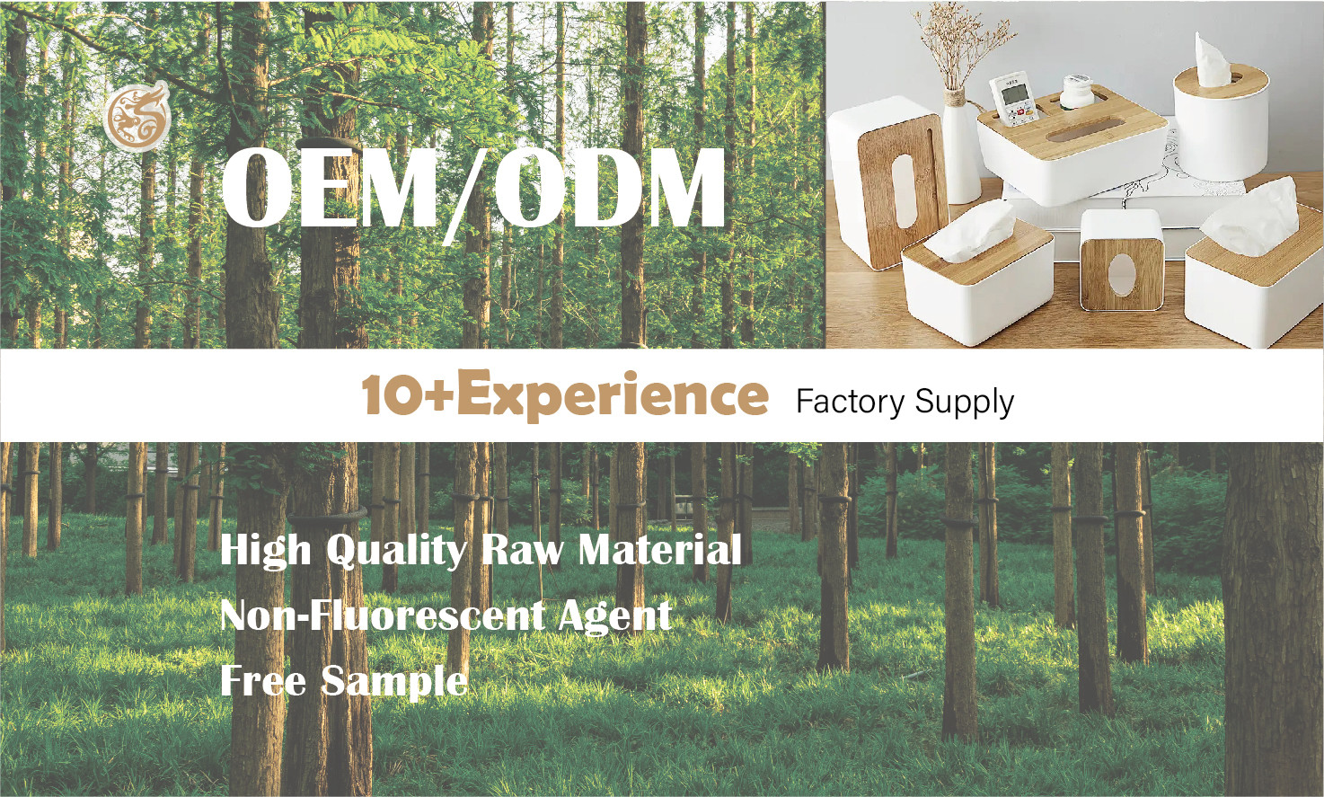 Wholesale Paper Custom Logo Wood Bamboo Facial Tissue China Tissue Paper Wholesale