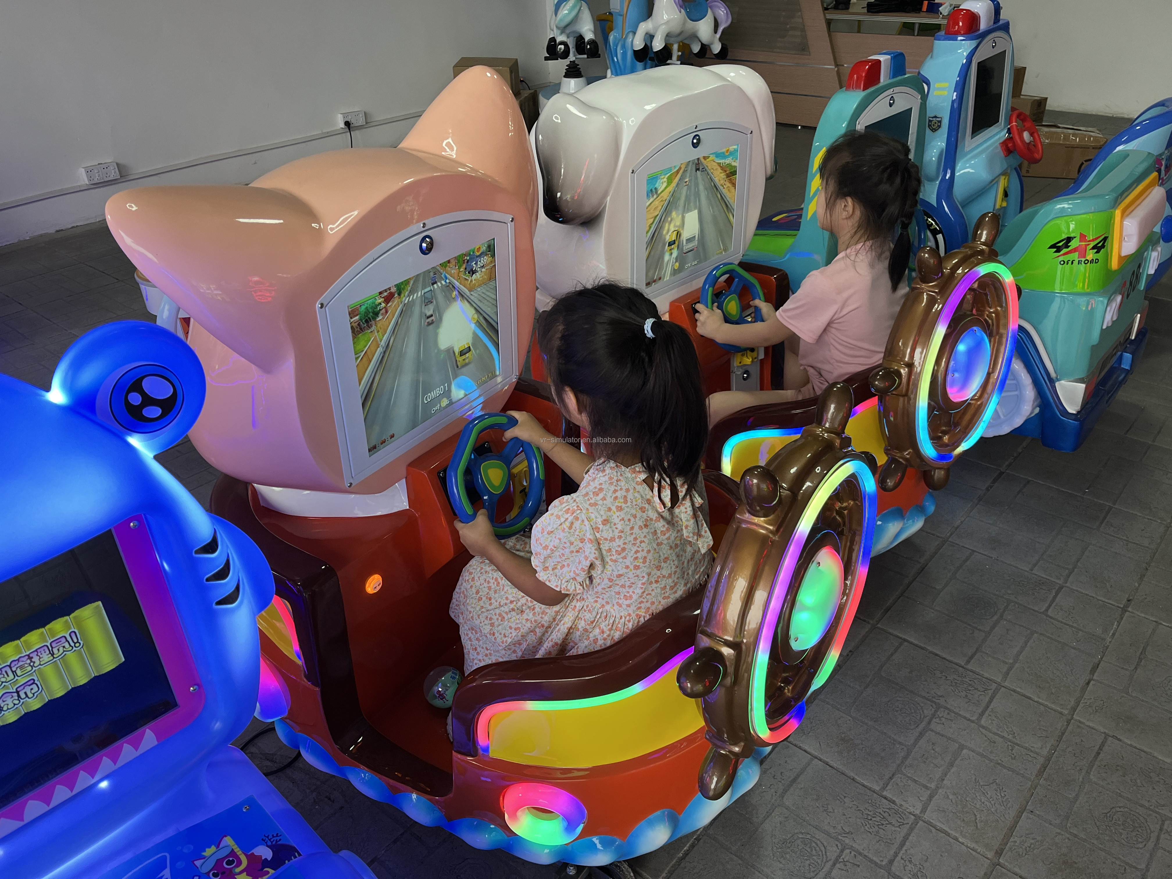 Dreamland popular children video game machine coin operated kids moto racing car kiddie rides