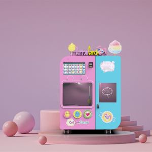 220V Commercial Fairy Floss Vending Machine With High Efficiency Cooling System