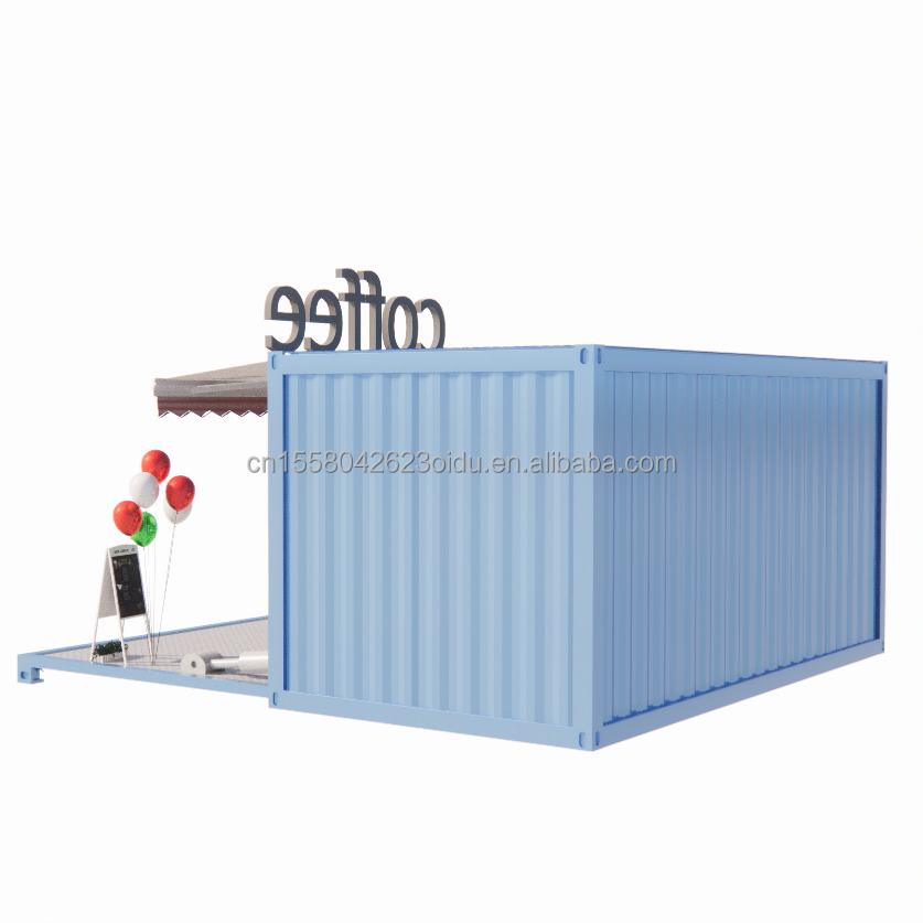 Bathroom Container Houses 20ft Foldable Luxury Prefabricated Portable Shipping Container Prefab Coffee Shop