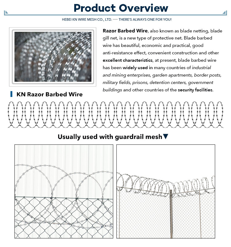 single coil concertina razor wire Property s Security with Razor Barbed Wire from Top
