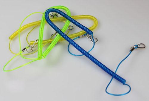Special drak blue plastic flexible wire tool fishing anti-lost leash with 2