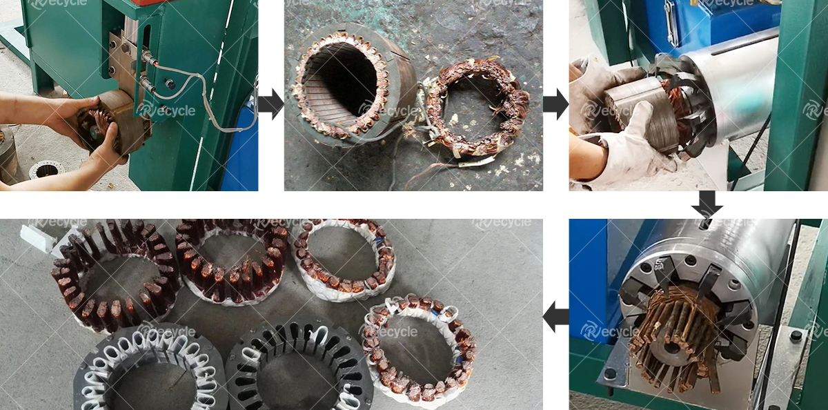 Recycling Scrap Used Car Motor with Advanced Electric Waste Aluminum Motor Stator