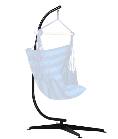 Sturdy Metal C Type Frame Hammock Chair Stand with Modern Design and 300LBS Capacity
