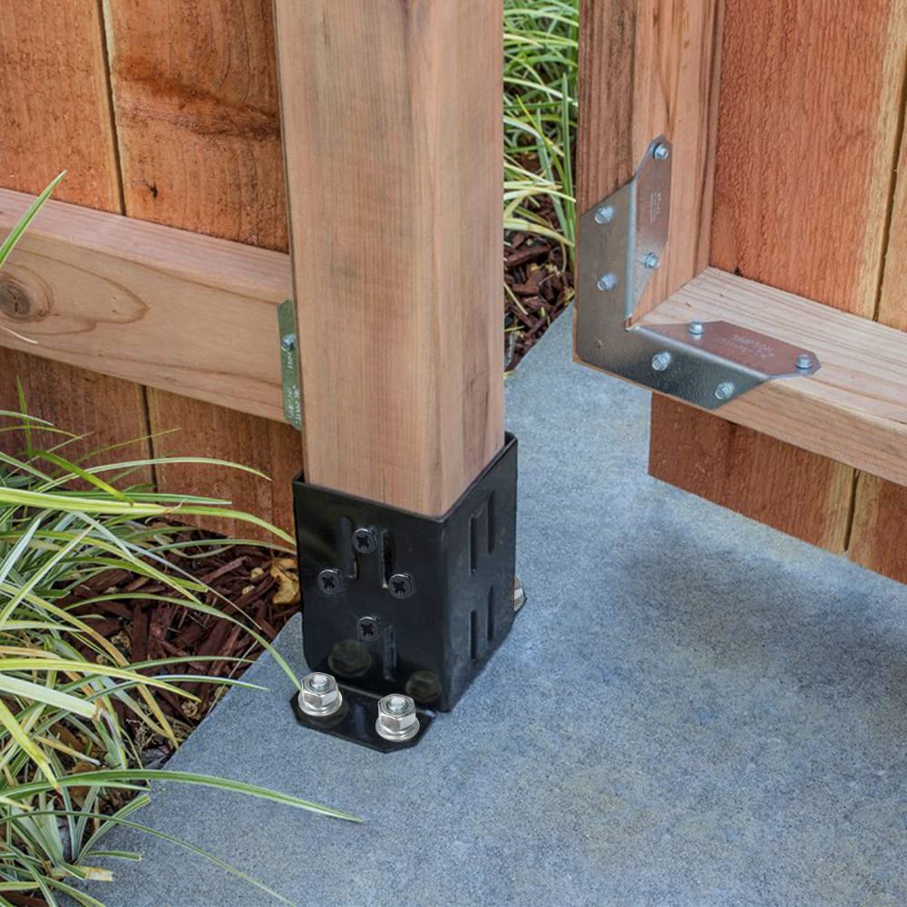 Standard Single-side Bracket Outdoors Design Space Saving Wood Post Base Metal Brackets
