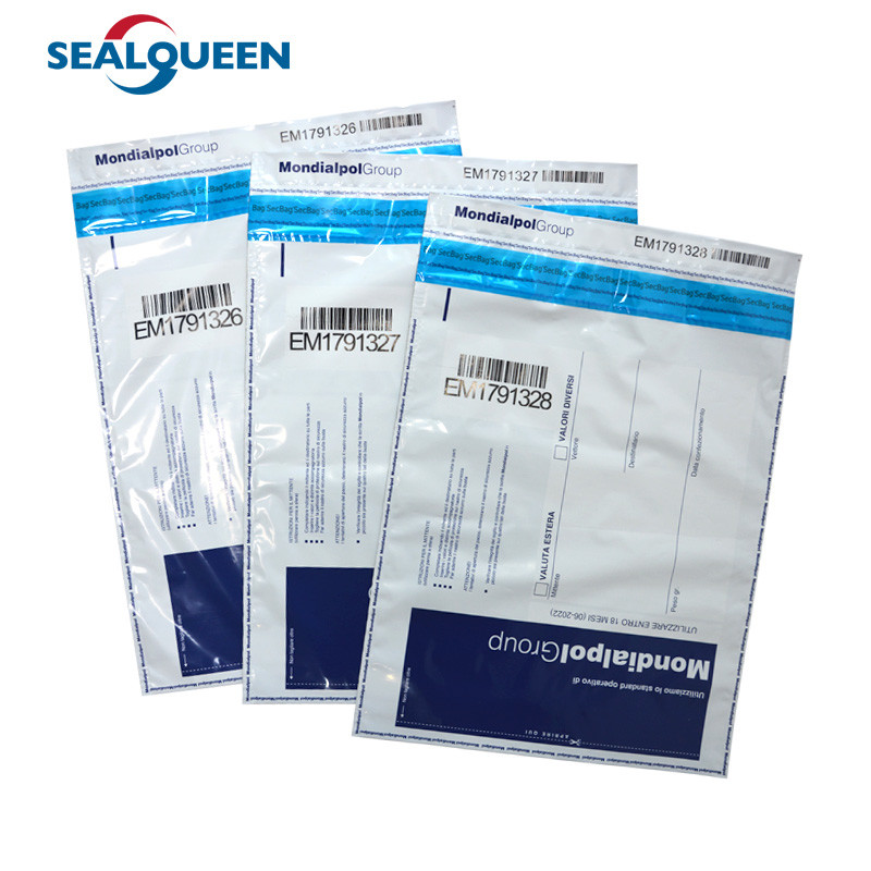 Plastic Custom Tamper Evidence Bag Self Seal Security Shipping Bag For Courier