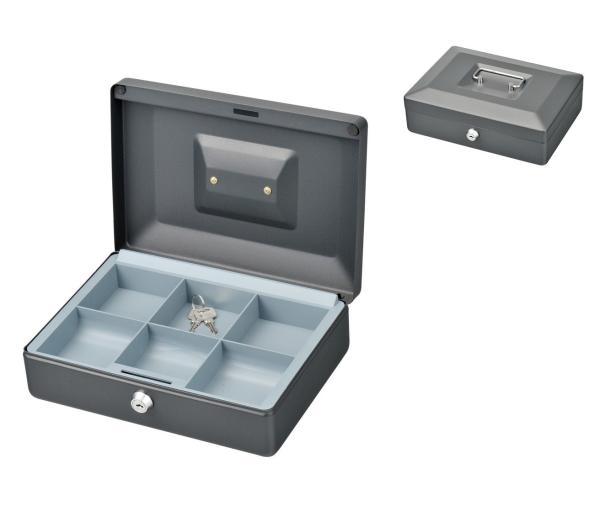 Wear Resistant 6 Compartment 10 Inch Cash Box Coin Storage Money Safe With Key