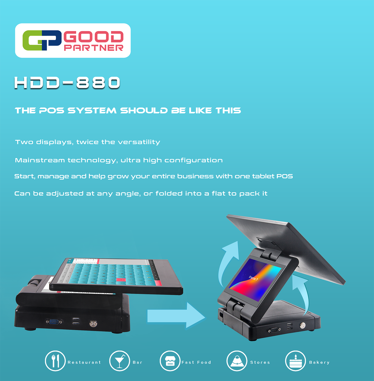 16GB/32GB/64GB/128GB/256GB Hard Disk Capacity Cash Registers for Fast Food and Restaurant