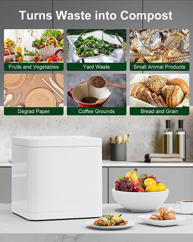 Kitchen Garbage Disposal Kitchen Composting Machine with Odor-free Deodorant Garbage Collector Small Processor CE FCC CB