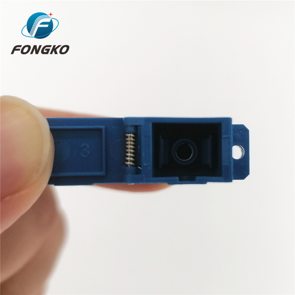 SC/UPC Blue Shell Simplex Adapter With Auto Shutter SM SC Fiber Optic Adapter