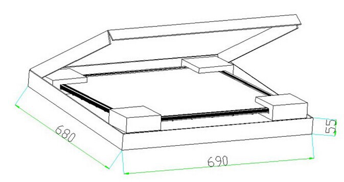 High Efficiency Square LED Panel Light 4000K 4000lm 600*600mm 40W