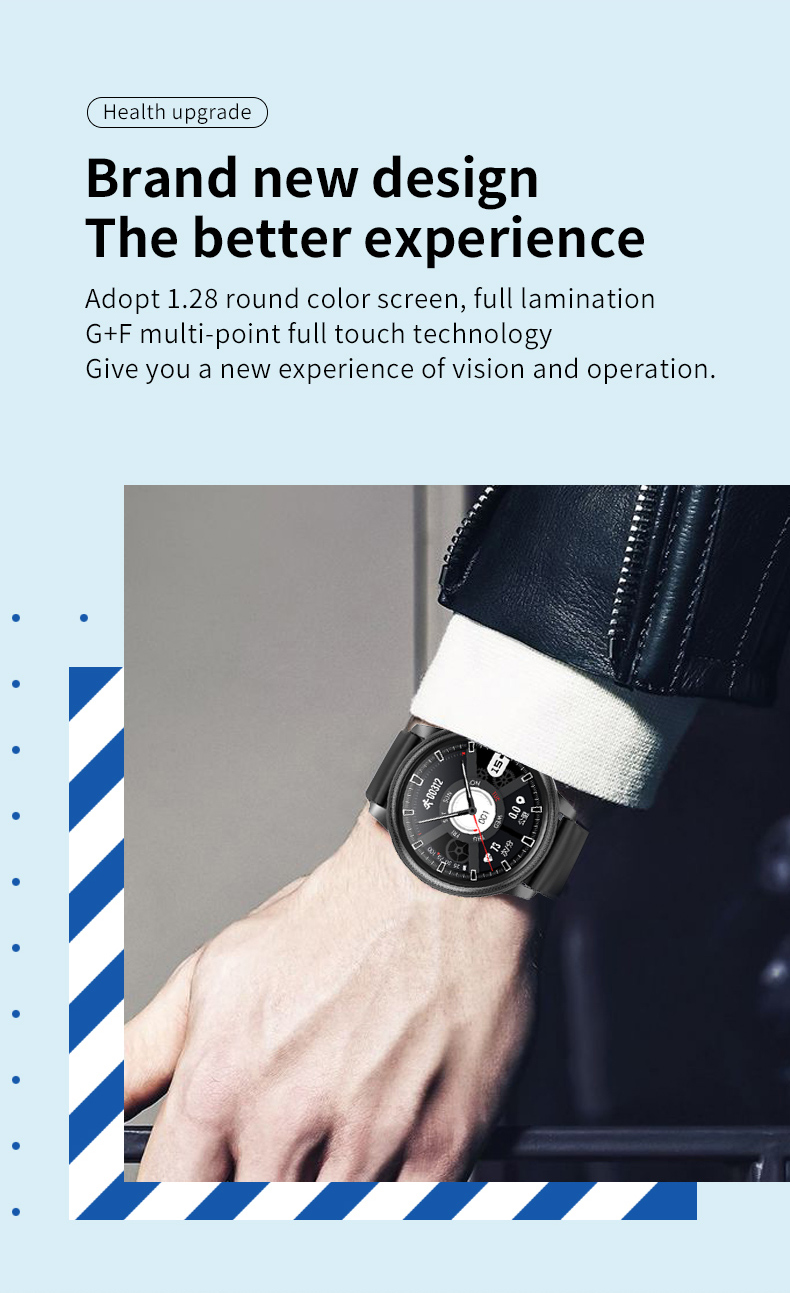 HL31 Smart Watches BT4.2 40MHz Round Weather Record Sleep Time 160KB RAM