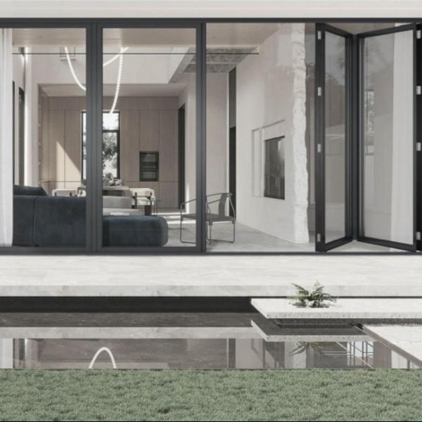 Custom Sizes Aluminium Bifold Exterior Doors Durable Multi-Panel Thermal