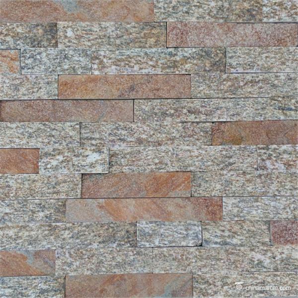 Slate Culture Stone Yellow Red Tiger Skin And Rust Quartzite Stacked Stone