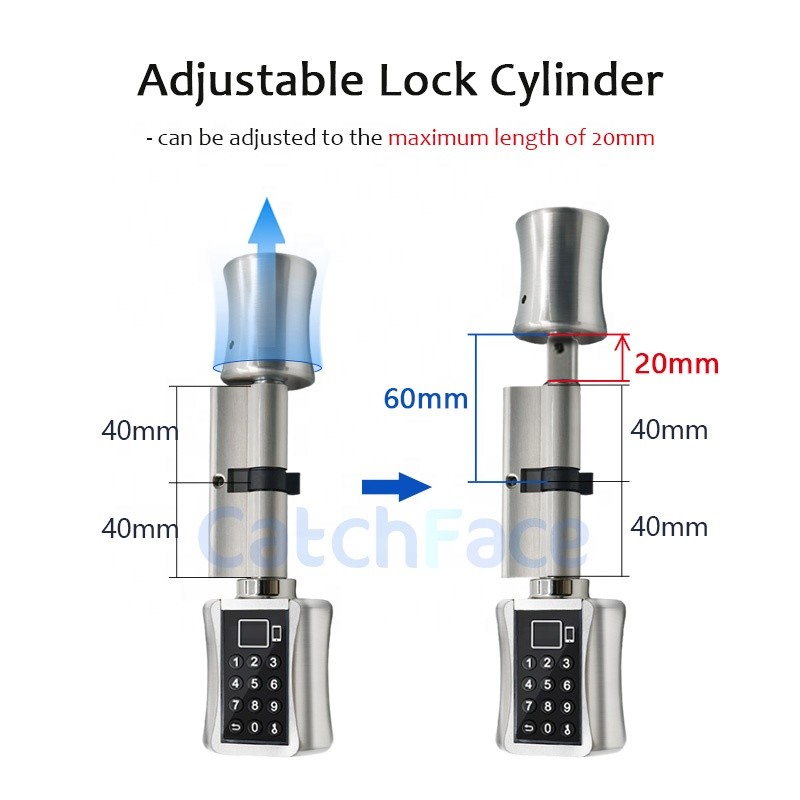 Zinc Alloy Wireless Biometric Fingerprint Door Lock Password Smart Door Lock