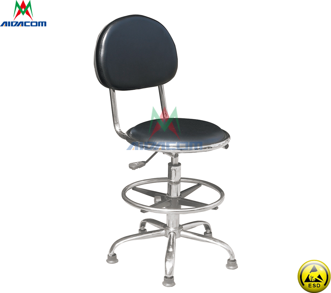 65cm Depth 100mm stroke 10e6 ESD Antistatic Stool