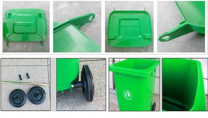 yellow medical dustbin 120 liter waste bin garbage bin