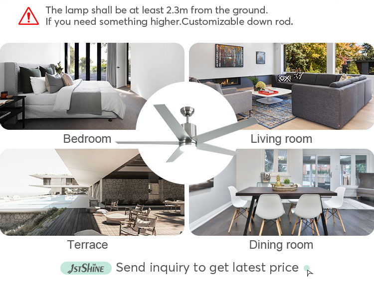 5 MDF Blades Fancy 56 Inches LED Ceiling Fan with 5 Speed Choice and High CRI Ra 100