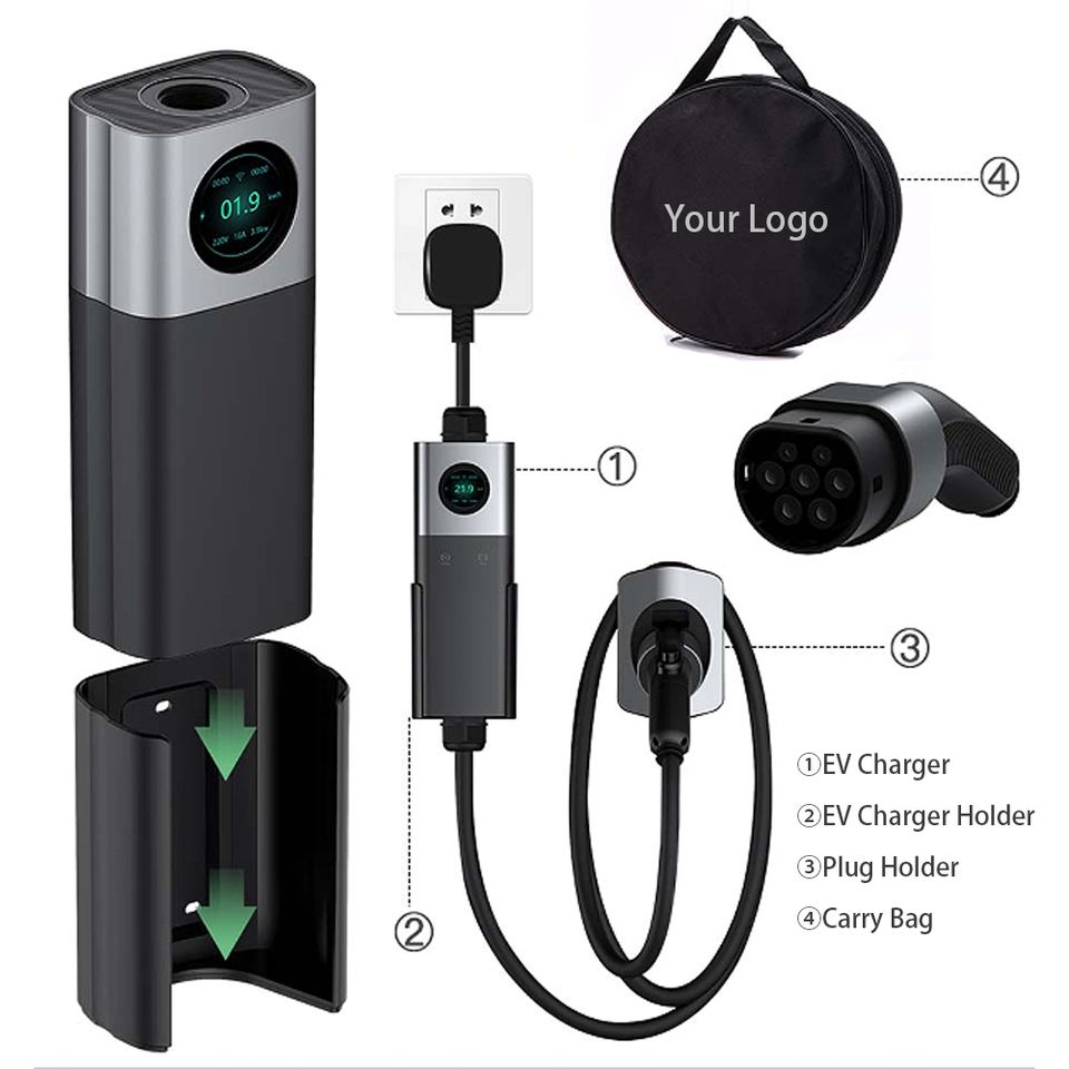 Electric Vehicle Car Charging Station 40A NACS TESLA 11kw Portable EV Charger
