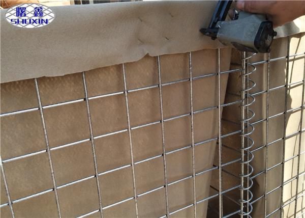 HDP Galvanized Defensive Bastion Wall , Flood Control Bastion Barrier System In