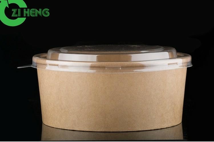 Disposable Paper Bowl Ice Cream Paper Lid Eco Friendly Food Grade Salad Bowl
