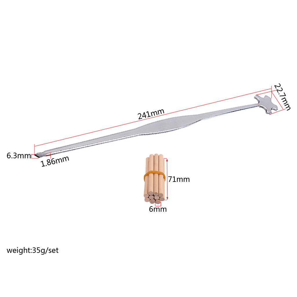 Stainless Steel Silver Violin Sound Post Setter Tool 241*1.86 MM
