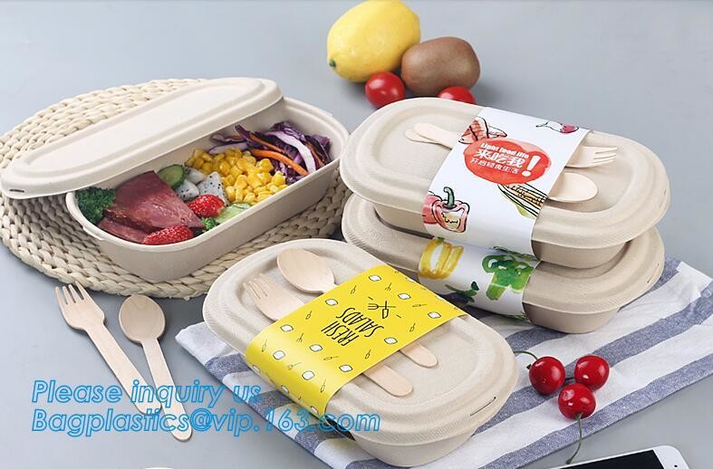 Meal Prep Containers Free Sample Bento Lunch Box Biodegradable Food Container Plastic Wheat Straw Lunch Box bagplastics