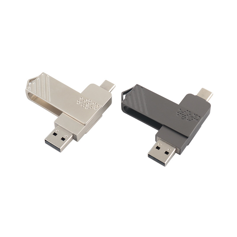 Metal Type C USB Flash Drives Twist Shaped Fast Speed Can Use By Phone Directly