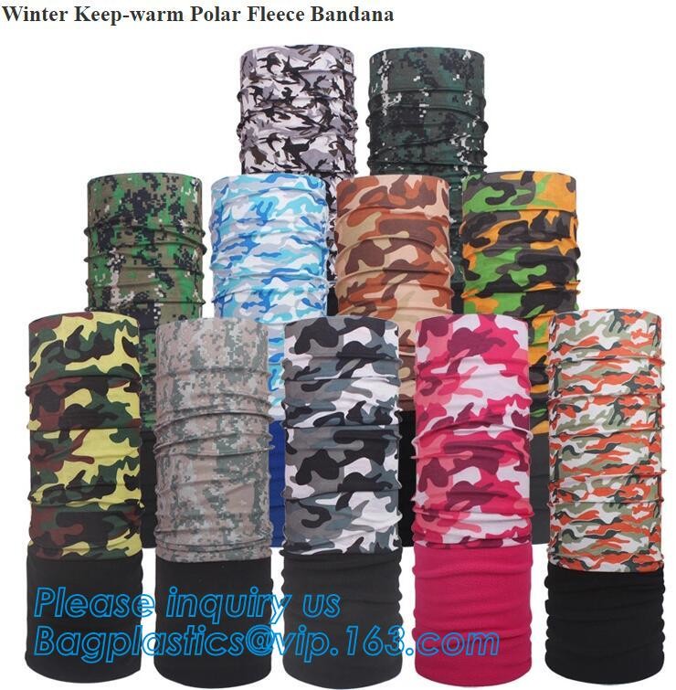 custom made digital sublimation polyester colorfast printed bandana,custom headwear printed seamless neck tube polyester
